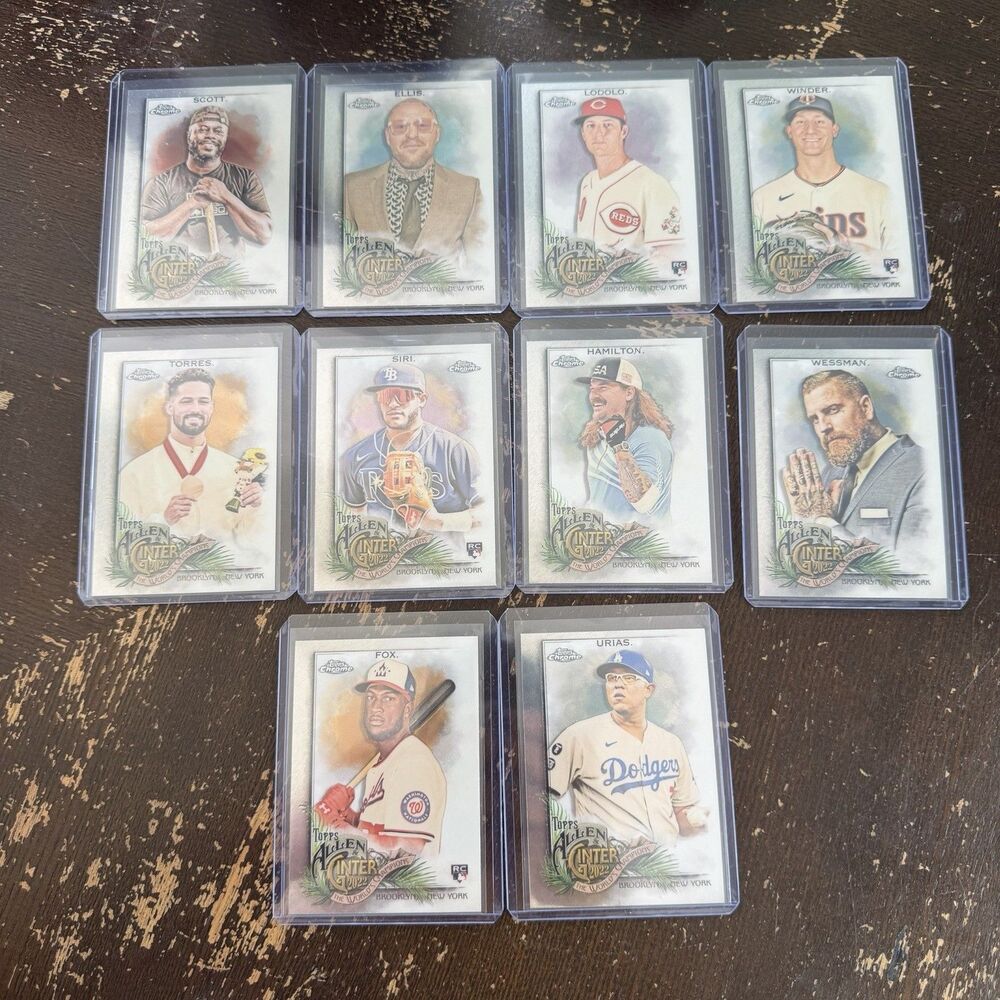 2022 Allen Ginter Chrome 100 Card Lot NM + 5 Refractors No Duplicates Top Loaded - Picture 8 of 8
